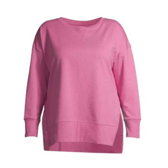 NEW!!! TERRA & SKY French Terry Sweatshirt Pink - 2X - Picture 7 of 8